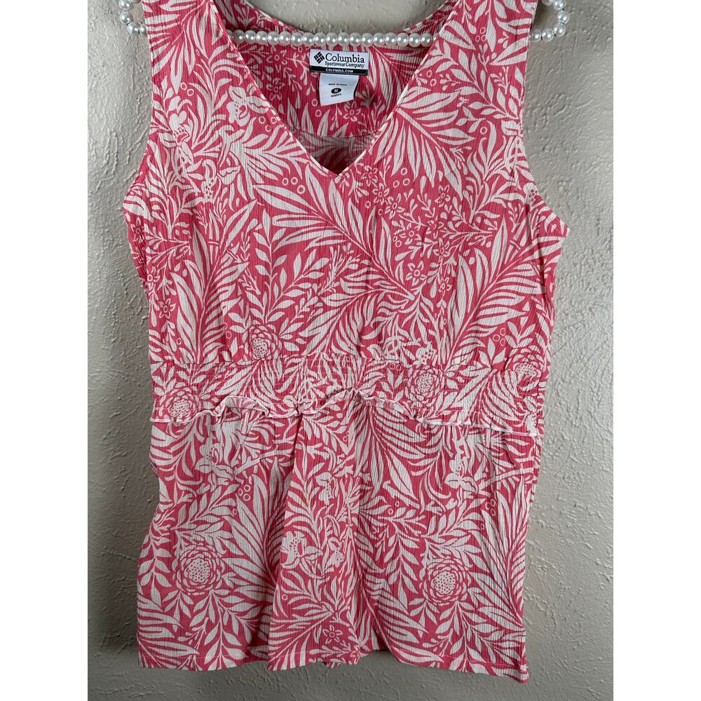 Columbia Tank Top Womens Size Medium Pink Gorpcore Vacation Coastal Summer Shirt - Picture 5 of 10